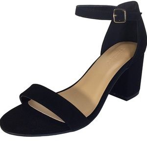 NWT Black Block Heel Sandals